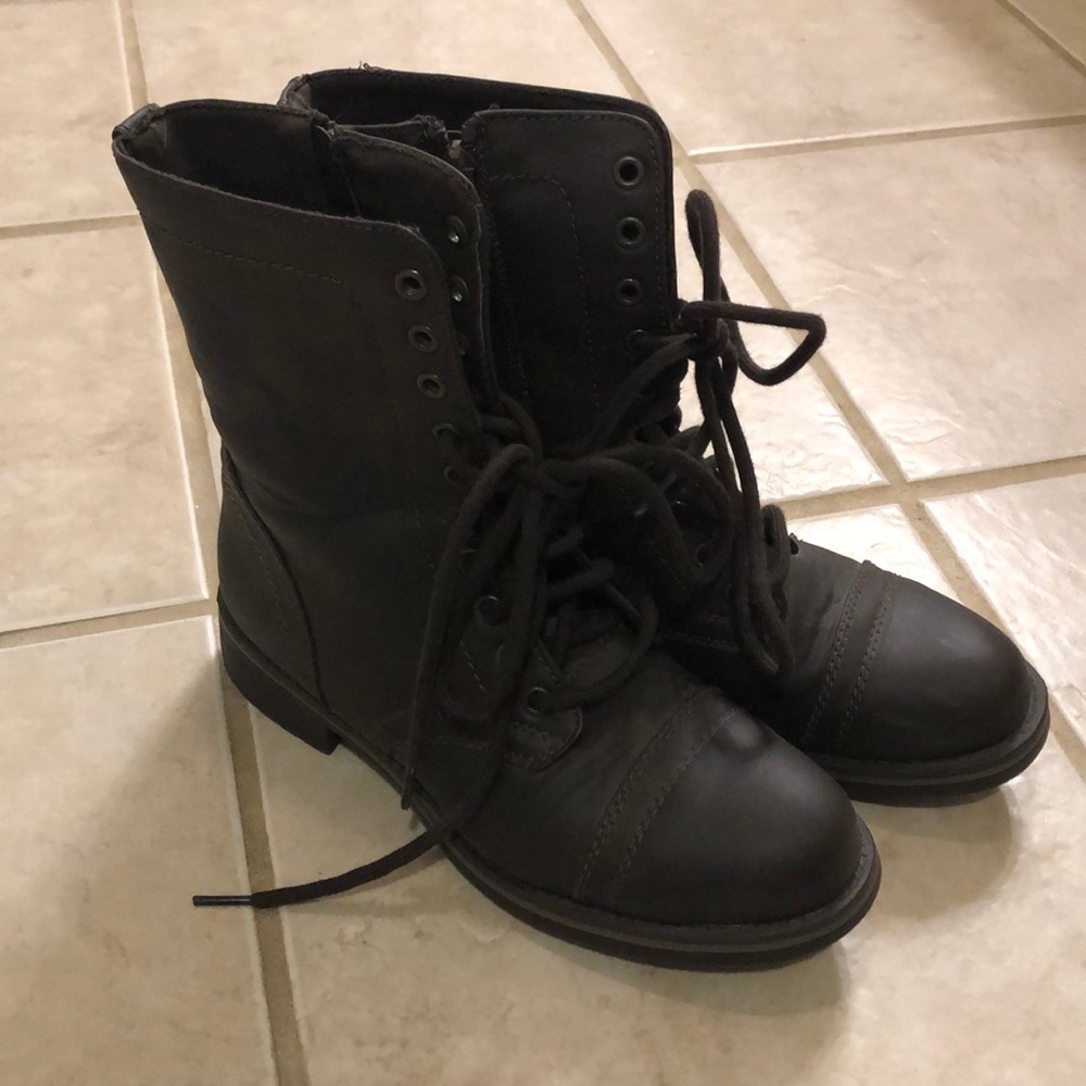 Dark Brown Army Style Boots